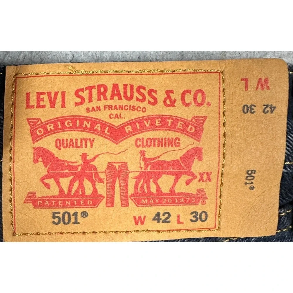 NEW Levis 501 XX Jeans Men 42X30 Blue Original Fit Straight Leg Button Fly Denim